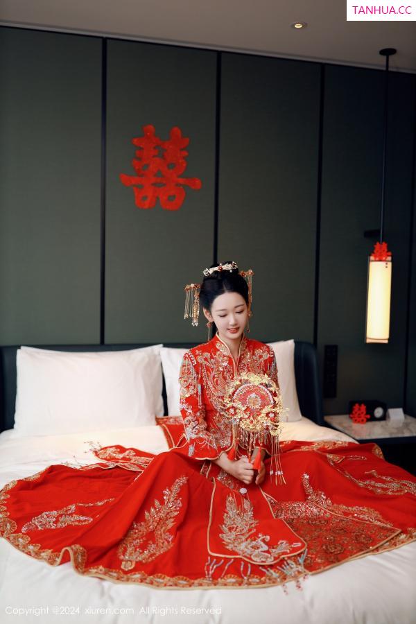 唐安琪  [XiuRen]高清写真图 2024.08.05 No.8972 唐安琪 性感新娘装第6张图片